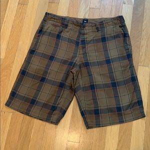Gap Plaid Flat Front Shorts